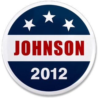 Election Gifts  Election Buttons  Johnson 2012 3.5 Button