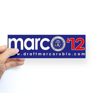 Elect Marco Rubio 2012 bumper Bumper Sticker by DraftMarcoRubio