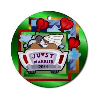 2011 Gifts  2011 Home Decor  Just Married 2011 Ornament (Round)