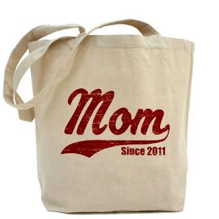 Mom Gifts  Cool Mom Bags  Mom Since 2011 Red Vintage Tote Bag
