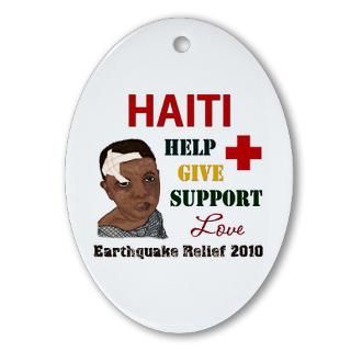 Haiti Earthquake Relief 2010 Oval Ornament for $12.50