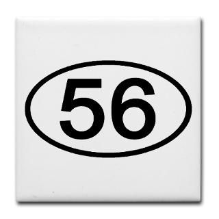 Gifts  56 Kitchen and Entertaining  Number 56 Oval Tile Coaster