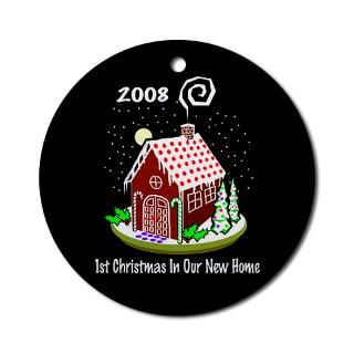 08 Home Decor  1st Christmas In Our New Home 2008 Ornament (Round