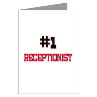 Number 1 RECEPTIONIST Greeting Cards (Pk of 10)
