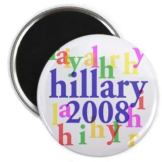 Hillary 2008 Colorful Magnet