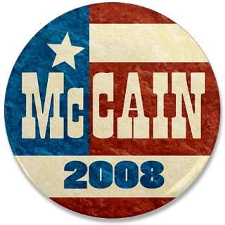 Gifts  Conservative Buttons  McCain 2008 retro 3.5 Button