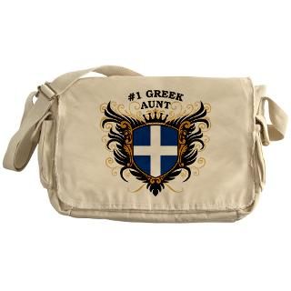 Gifts  #1 Bags  Number One Greek Aunt Messenger Bag