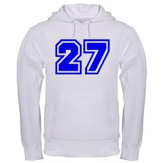 27 Sweatshirts & Hoodies  Varsity Uniform Number 27 (Blue) Hoodie