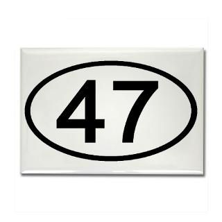  47 Kitchen and Entertaining  Number 47 Oval Rectangle Magnet