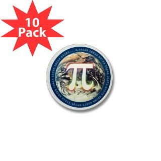 Pi Number on Earth Mini Button (10 pack) for $20.00