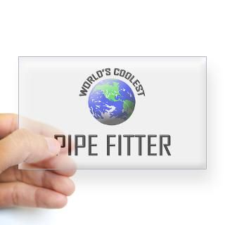 Worlds Coolest PIPE FITTER Rectangle Decal for $4.25