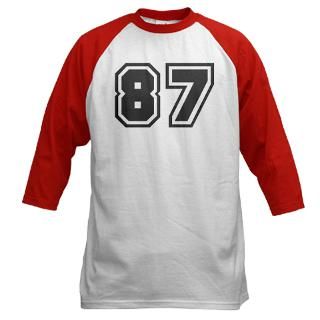 87 Long Sleeve Ts  Number 87 Baseball Jersey