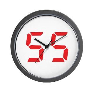 55 fifty five red alarm clock Wall Clock for $18.00