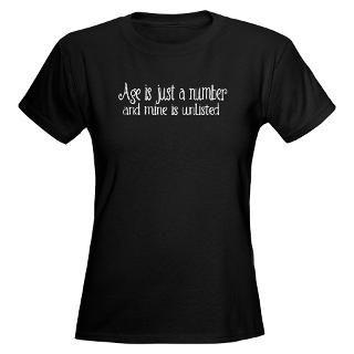  Age is Just a Number Womens Dark T Shirt