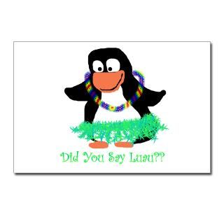 penguin luau Postcards (Package of 8) for $9.50