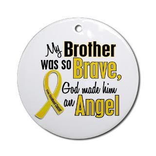 Angel 1 BROTHER Child Cancer Ornament (Round)  Angel BROTHER