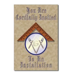 Installation invitation Postcards (Package of 8)  The Masonic Card