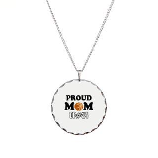 Cool Basketball Mom of number 34 Necklace by Sportzandgamez