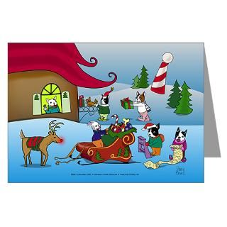 Terrier Greeting Cards  Boston Elves Greeting Cards (Pk of 10