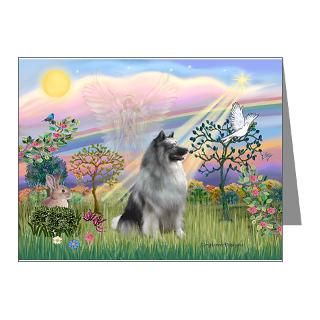 Dog Breed Note Cards  Cloud Angel & Keeshond Note Cards (Pk of 10