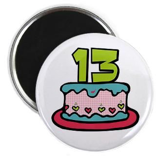 13 Gifts  13 Kitchen and Entertaining  13th Birthday Cake Magnet