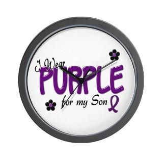 Wear Purple For My Son 14 Wall Clock for $18.00