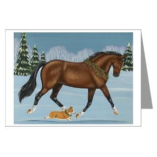 Greeting Cards  Horse & Welsh Corgi Christmas Cards (pk 10