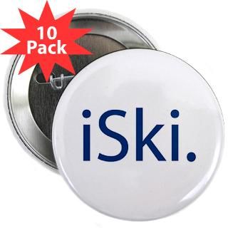 Gifts  Downhill Racer Buttons  iPod iSki 2.25 Button (10 pack