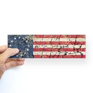 13 Colonies US Flag Distresse Bumper Sticker