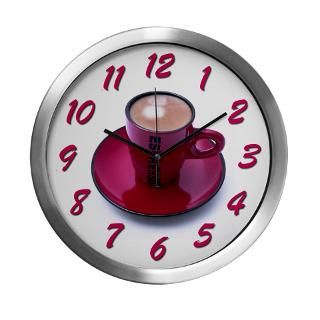 pink espresso 14 stylish wall clock