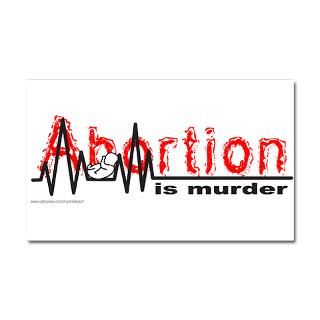 Abortion Car Accessories  ABORTION IS MURDER Car Magnet 20 x 12