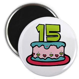 15 Gifts  15 Kitchen and Entertaining  15th Birthday Cake Magnet