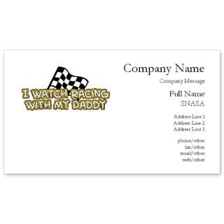 17 Racing Daddy Business Cards for $0.19