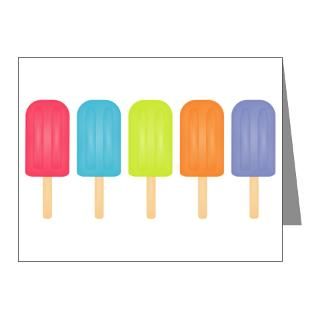 Blue Raspberry Note Cards  Colorful Popsicles Note Cards (Pk of 20