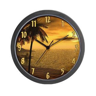 Palm Sunset Wall Clock for $18.00