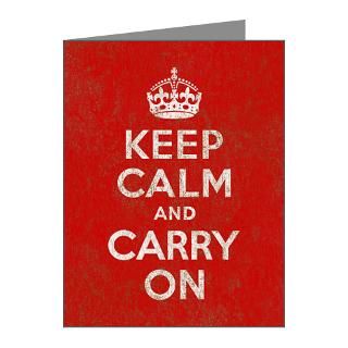 Carry On Note Cards  Keep Calm and Carry On Note Cards (Pk of 20