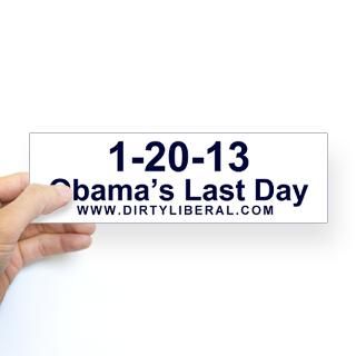 20 13 Obamas Last Day Bumper Sticker by adam04