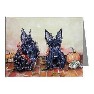 Gifts  Autumn Note Cards  Autumn Scotties Note Cards (Pk of 20