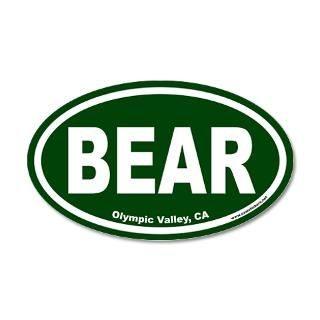 Bear Gifts  Bear Wall Decals  Olympic Valley BEAR Euro 35x21 Oval