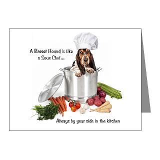 Gifts  Basset Note Cards  Basset Chef Note Cards (Pk of 20
