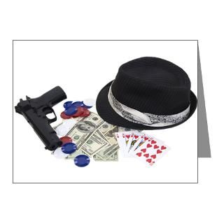 And A Gun Note Cards  Gangster gambling kit Note Cards (Pk of 20