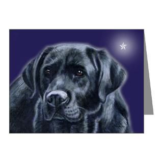 Christmas Dogs Note Cards  Black Lab Xmas Star Note Cards (Pk of 20
