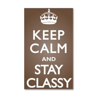 British Gifts  British Wall Decals  Keep Calm Stay Classy 22x14
