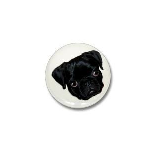 Black Gifts  Black Buttons  23 Pugs   Halo Mini Button