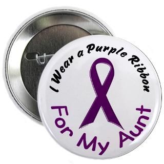  Alzheimers Buttons  Purple Ribbon For My Aunt 4 2.25 Button