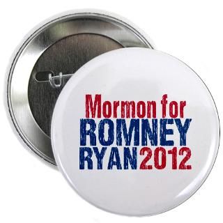 Gifts  Anti Obama Buttons  Mormon for Romney Ryan 2.25 Button