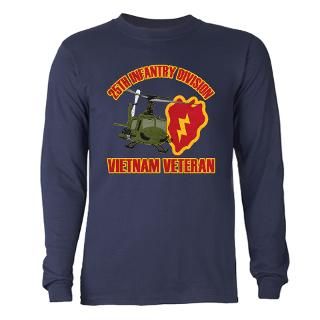 Vietnam Vet 25th ID Long Sleeve Dark T Shirt