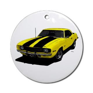 1969 Camaro Z28 Yellow & Black Ornament (Round) for $12.50