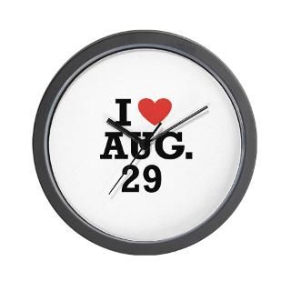 Heart August 29 Wall Clock for $18.00