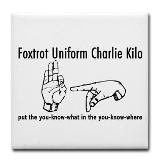 Foxtrot Uniform Charlie Kilo Drink Coasters  Buy Foxtrot Uniform